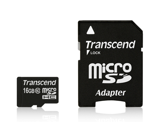   microSDHC 16  Transcend lass 10