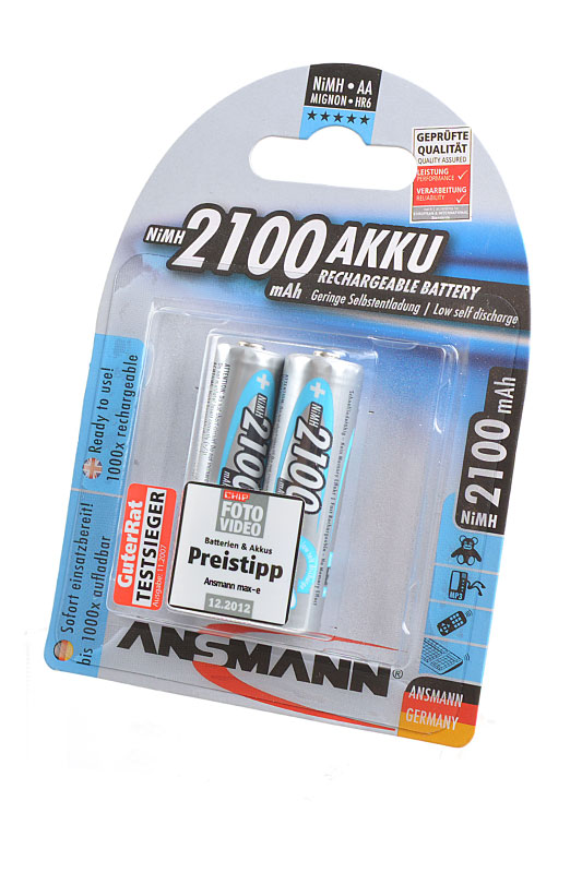 Аккумулятор HR06 (АА) 2100 mAh, ANSMANN maxE Аккумулятор HR06 (АА) 2100 mAh, ANSMANN maxE