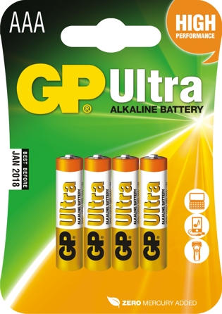 Батарейка щелочная AAA (LR03) GP ''Ultra Alkaline'' Батарейка щелочная AAA (LR03) GP ''Ultra Alkaline''