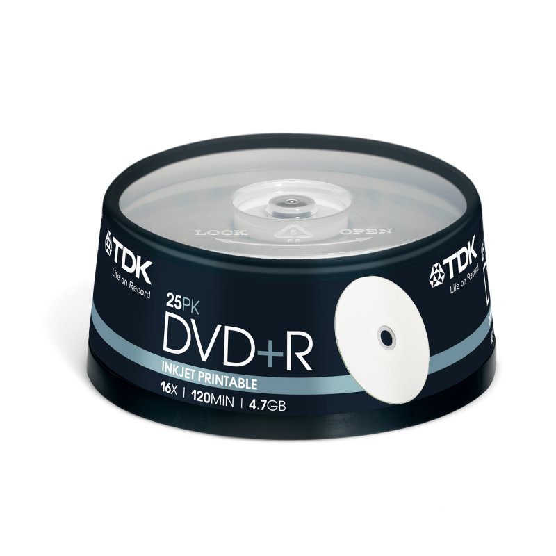 DVD+R диск 16х TDK 4.7 Гб,printable, CakeBox