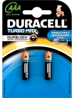 Батарейка щелочная AAA (LR03)  Duracell MX2400 TurboMax