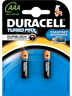 Батарейка щелочная AAA (LR03) Duracell MX2400 TurboMax Батарейка щелочная AAA (LR03) Duracell MX2400 TurboMax