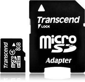 Карта памяти microSDHC 8 Гб Transcend Сlass 4 Карта памяти microSDHC 8 Гб Transcend Сlass 4