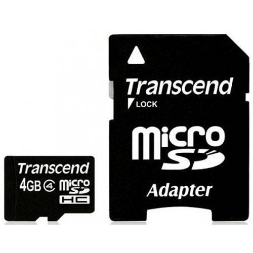 Карта памяти microSDHC 4 Гб Transcend Сlass 4 Карта памяти microSDHC 4 Гб Transcend Сlass 4