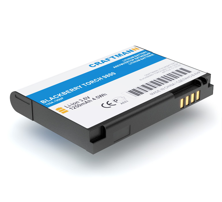   BLACKBERRY 9800 TORCH [BAT-26483-003], 1250 mAh CRAFTMANN