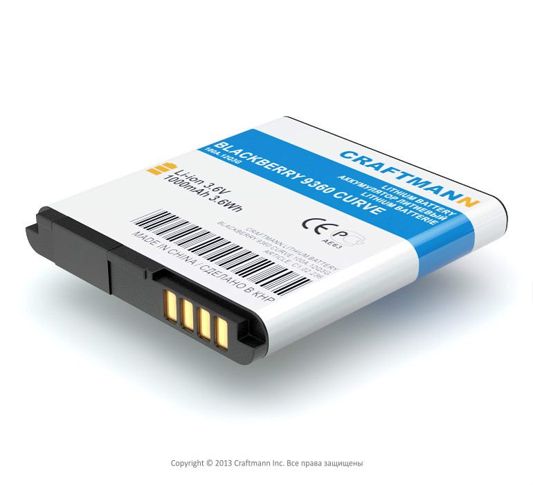  BLACKBERRY 9360 CURVE [BAT-34413-003], 1000 mAh CRAFTMANN