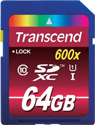   SDXC / Secure Digital eXtended Capacity 64  Transcend lass 10  UHS-1 ''600x'' Ultimate