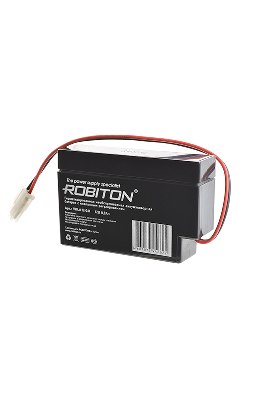 Аккумулятор свинцово-кислотный ROBITON VRLA12-0.8 , 12В 0.8 Aч