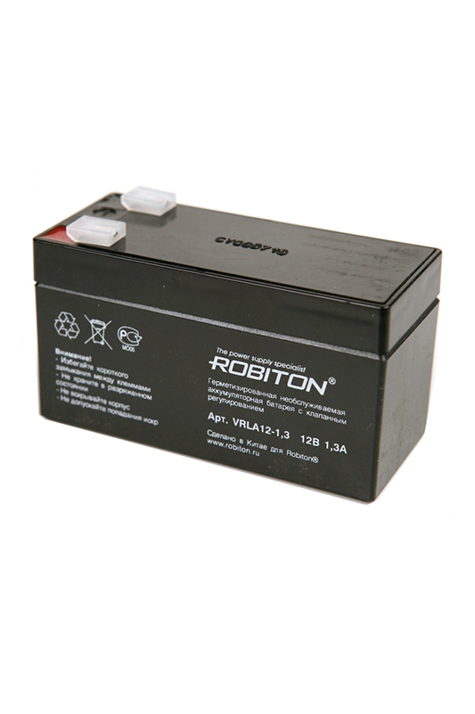 Аккумулятор свинцово-кислотный ROBITON VRLA12-1.3 , 12В 1.3 Aч
