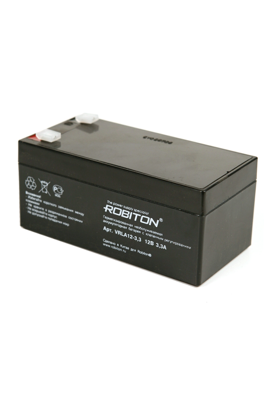 Аккумулятор свинцово-кислотный ROBITON VRLA12-3.3 , 12В 3.3 Aч
