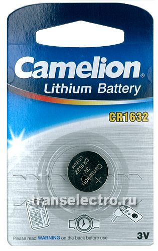 Батарейка литиевая CR1632, Camelion