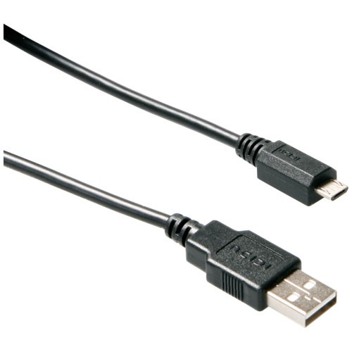 Кабель USB 2.0  A -> microUSB, 1.0 метр, черный