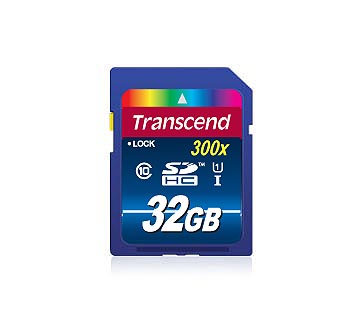   SDHC / Secure Digital High Capacity 32  Transcend lass 10  UHS1 ''400x'' ''Premium''