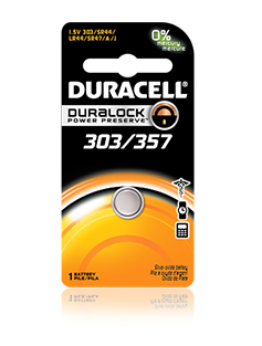   - SR1154SW/303/357/SR44SW/SG13, DURACELL