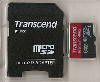   microSDXC 64  Transcend lass 10 UHS1 400x ''Premium''