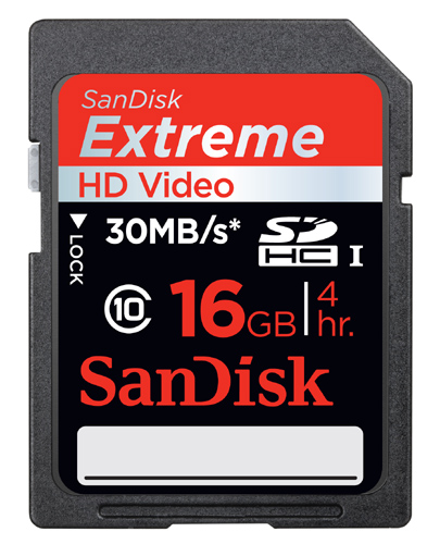 Карта памяти SDHC / Secure Digital High Capacity 16 Гб Sandisk EXTREME Сlass 10  UHS1 ''300x''