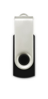 Флэш-диск 8 Гб SWIVEL, черный пластмассовый корпус, металлическая скоба Флэш-диск 8 Гб SWIVEL, черный пластмассовый корпус, металлическая скоба