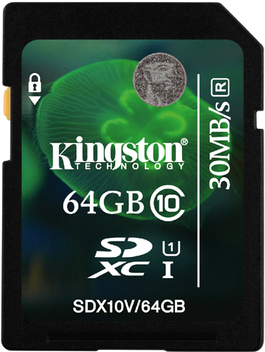 Карта памяти SDXC / Secure Digital eXtended Capacity 64 Гб Kingston Сlass 10 UHS-1