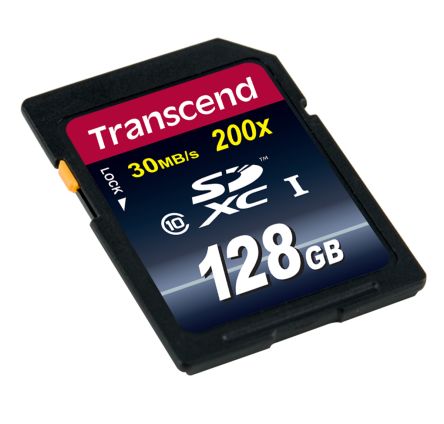   SDXC / Secure Digital eXtended Capacity 128  Transcend lass 10