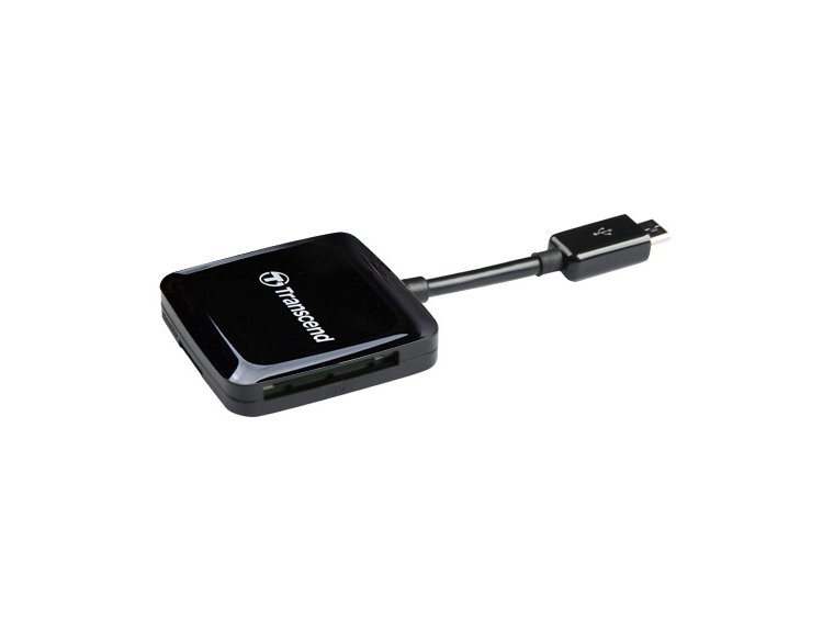 Устройство чтения-записи карт памяти (ридер) P9 >> microUSB 2.0, черный корпус Transcend Устройство чтения-записи карт памяти (ридер) P9 >> microUSB 2.0, черный корпус Transcend