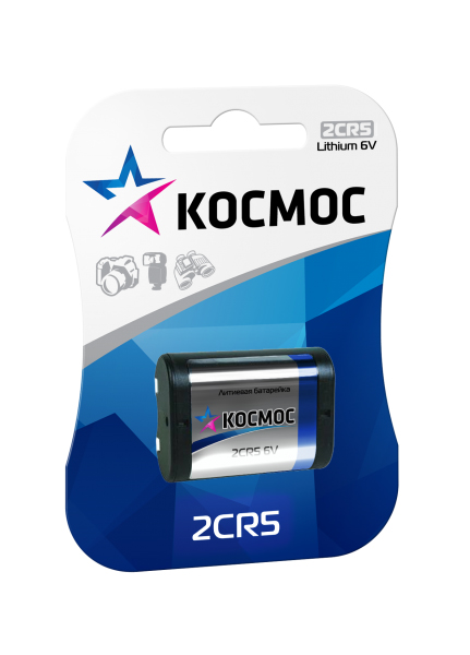 Батарейка литиевая 2CR5, Космос Батарейка литиевая 2CR5, Космос