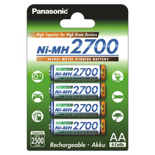 Аккумулятор HR06 (АА) 2700 mAh, 1.2В Ni-MH PANASONIC (SANYO) Аккумулятор HR06 (АА) 2700 mAh, 1.2В Ni-MH PANASONIC (SANYO)