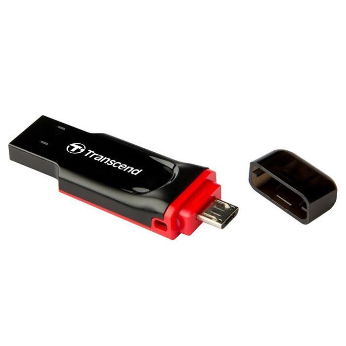 Флэш-диск 8 Гб Transcend JetFlash 340 (USB/microUSB), черный корпус Флэш-диск 8 Гб Transcend JetFlash 340 (USB/microUSB), черный корпус