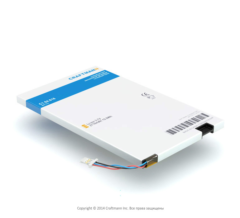  ACER ICONIA TAB B1-A71 [BAT-715], 2710 mAh CRAFTMANN