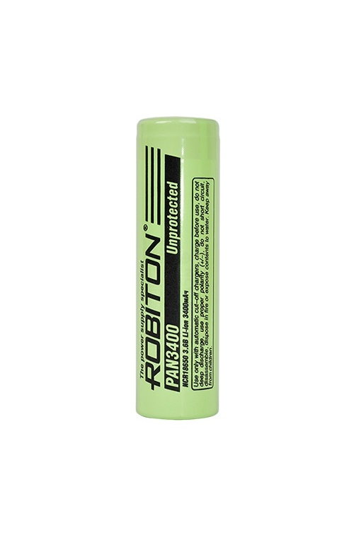 Аккумулятор Li-Ion 18650 3.7В 3400 mAh без защиты ROBITON Аккумулятор Li-Ion 18650 3.7В 3400 mAh без защиты ROBITON