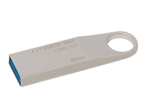 Флэш-диск 8 Гб Kingston ''Data Traveler SE9 G2'', USB 3.0 серебристый