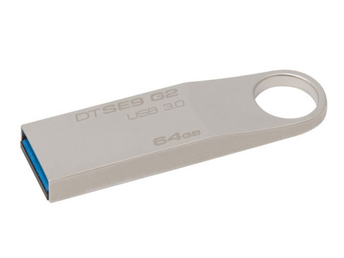 Флэш-диск 64 Гб Kingston ''Data Traveler SE9 G2'', USB 3.0 серебристый