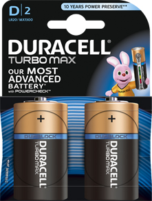 Батарейка щелочная D (LR20) DURACELL TURBO