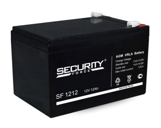 Аккумулятор свинцово-кислотный Security Force SF 1212, 12В 12.0 Aч