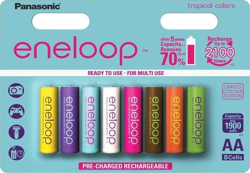 Аккумулятор HR06 (АА) 2000 mAh, 1.2В Ni-MH PANASONIC Eneloop COLOR Аккумулятор HR06 (АА) 2000 mAh, 1.2В Ni-MH PANASONIC Eneloop COLOR