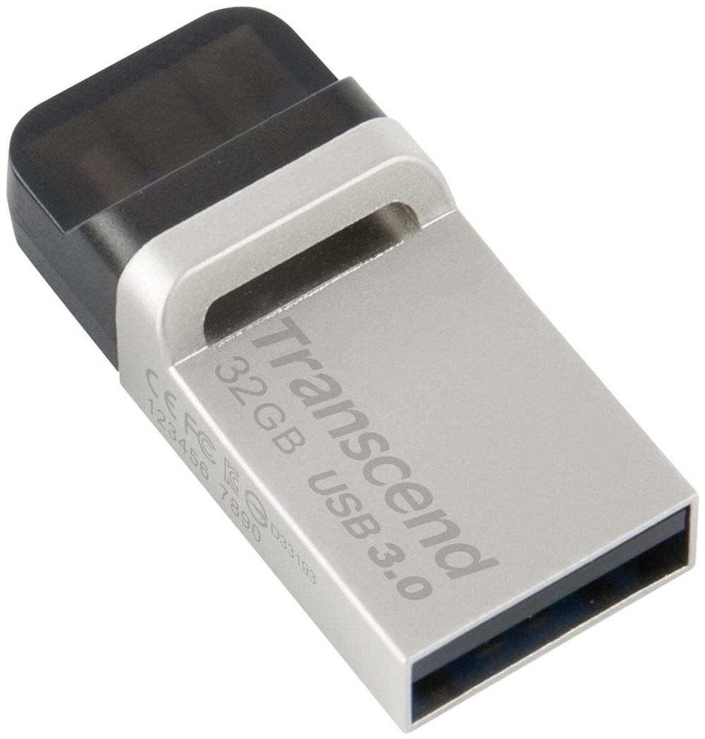 - 32  Transcend JetFlash 880S, USB 3.0 / microUSB 2.0 (OTG), 