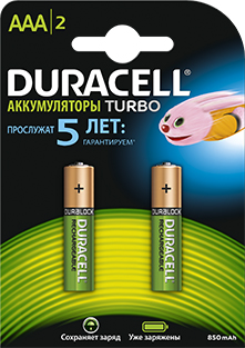  HR03 (AAA) 850 mAh, 1.2 Ni-MH DURACELL