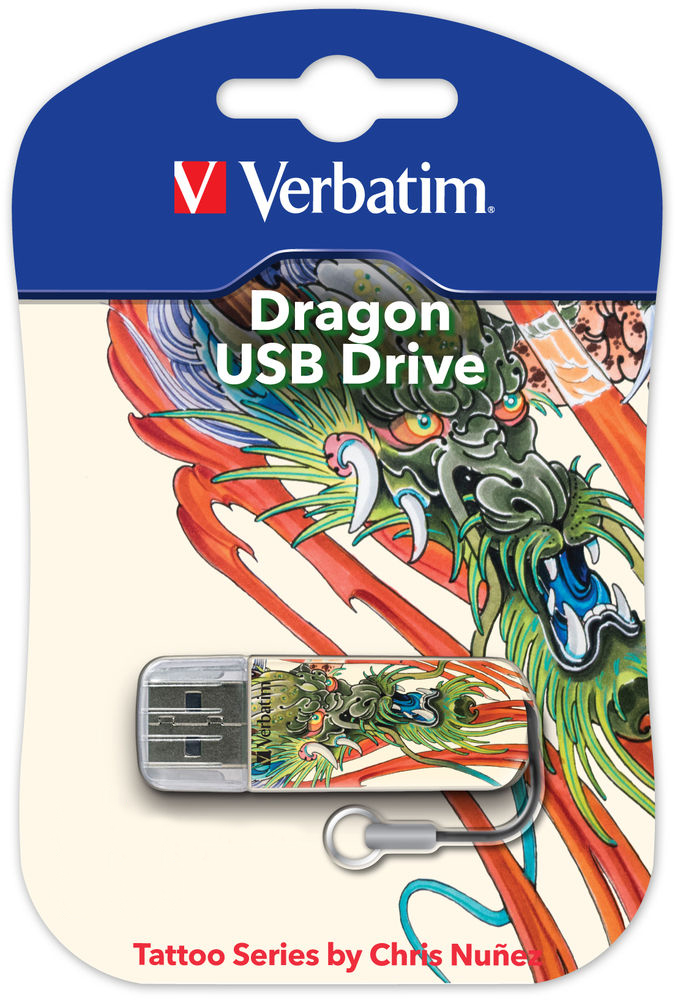 Флэш-диск 8 Гб Verbatim ''Tattoo Edition'' Dragon (Дракон)