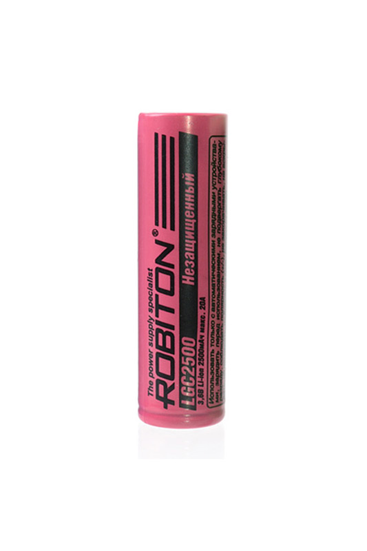 Аккумулятор Li-Ion IMR 18650 3.7В 2500 mAh ROBITON (LG) Аккумулятор Li-Ion IMR 18650 3.7В 2500 mAh ROBITON (LG)