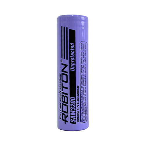 Аккумулятор Li-Ion 18650 3.7В 3200 mAh без защиты ROBITON Аккумулятор Li-Ion 18650 3.7В 3200 mAh без защиты ROBITON