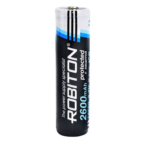 Аккумулятор Li-Ion 18650 3.7В 2600 mAh ROBITON c защитой Аккумулятор Li-Ion 18650 3.7В 2600 mAh ROBITON c защитой