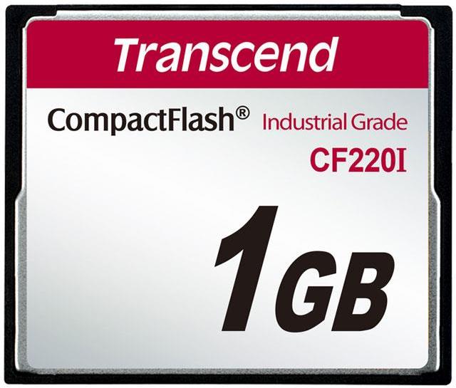 Карта памяти CompactFlash 1.0 Гб, TRANSCEND 220x INDUSTRIAL