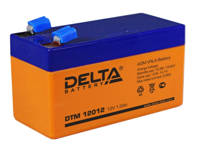 Источник питания  DELTA DTM 12012, 12В 1.2 Aч