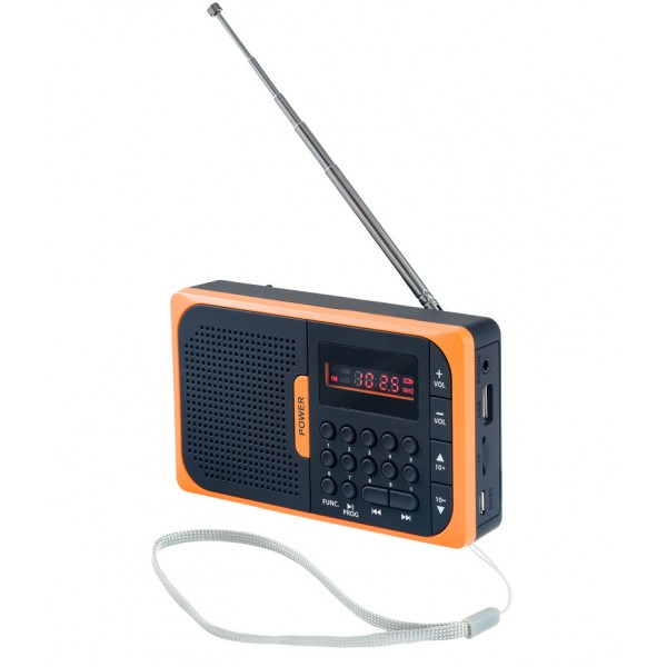 FM/УКВ радиоприемник / MP3 плеер  Perfeo ''Sound Voyager'',  оранжевый