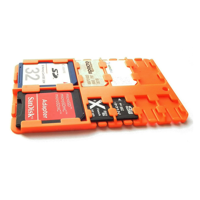 Держатель для карт памяти SD, microSD и SIM карт SD-SIM Holder, оранжевый Держатель для карт памяти SD, microSD и SIM карт SD-SIM Holder, оранжевый