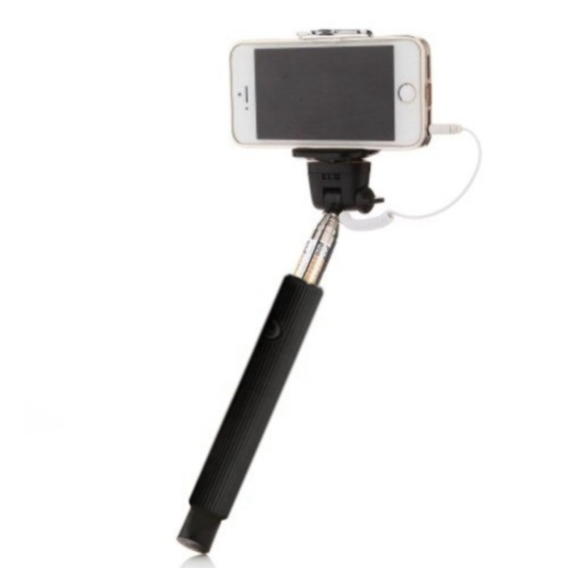Монопод, штатив для селфи (selfie), проводной, черный, длина до 51 см
