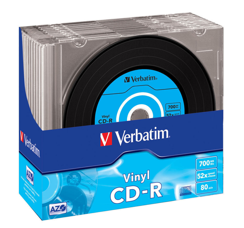 CD-R  Verbatim  Data Vinyl 52x 700  / 80 , SlimBox