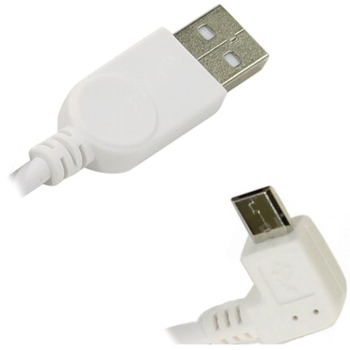 Кабель USB 2.0  A -> microUSB, угловой, 1.5 м, белый