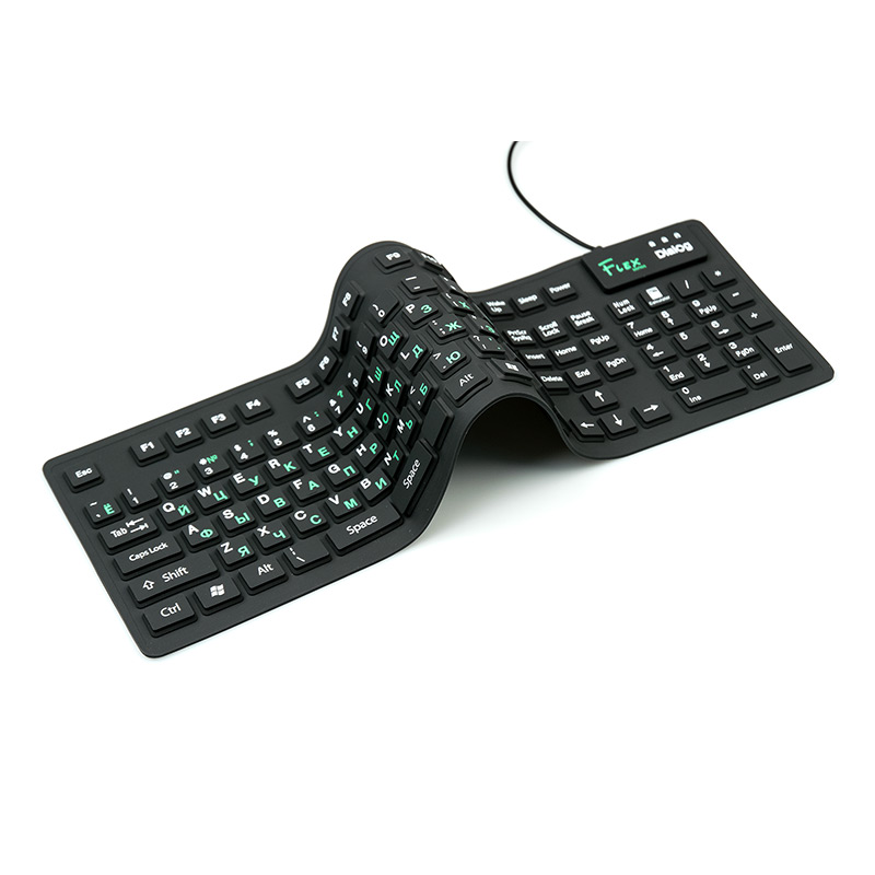 Клавиатура гибкая силиконовая usb Dialog Flex KFX-05U