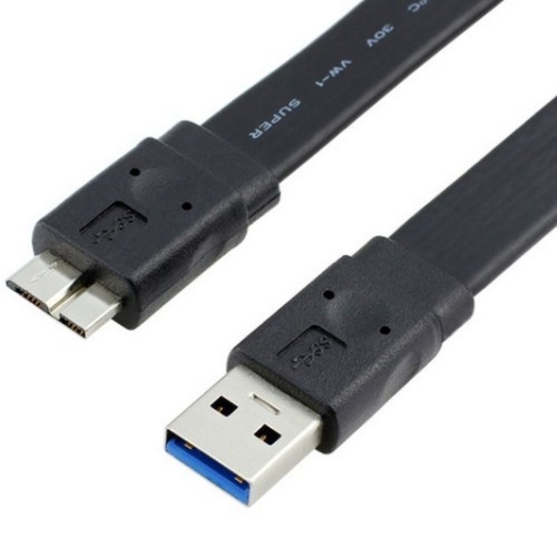 Кабель USB 3.0  A -> microUSB, плоский, 1.8 м