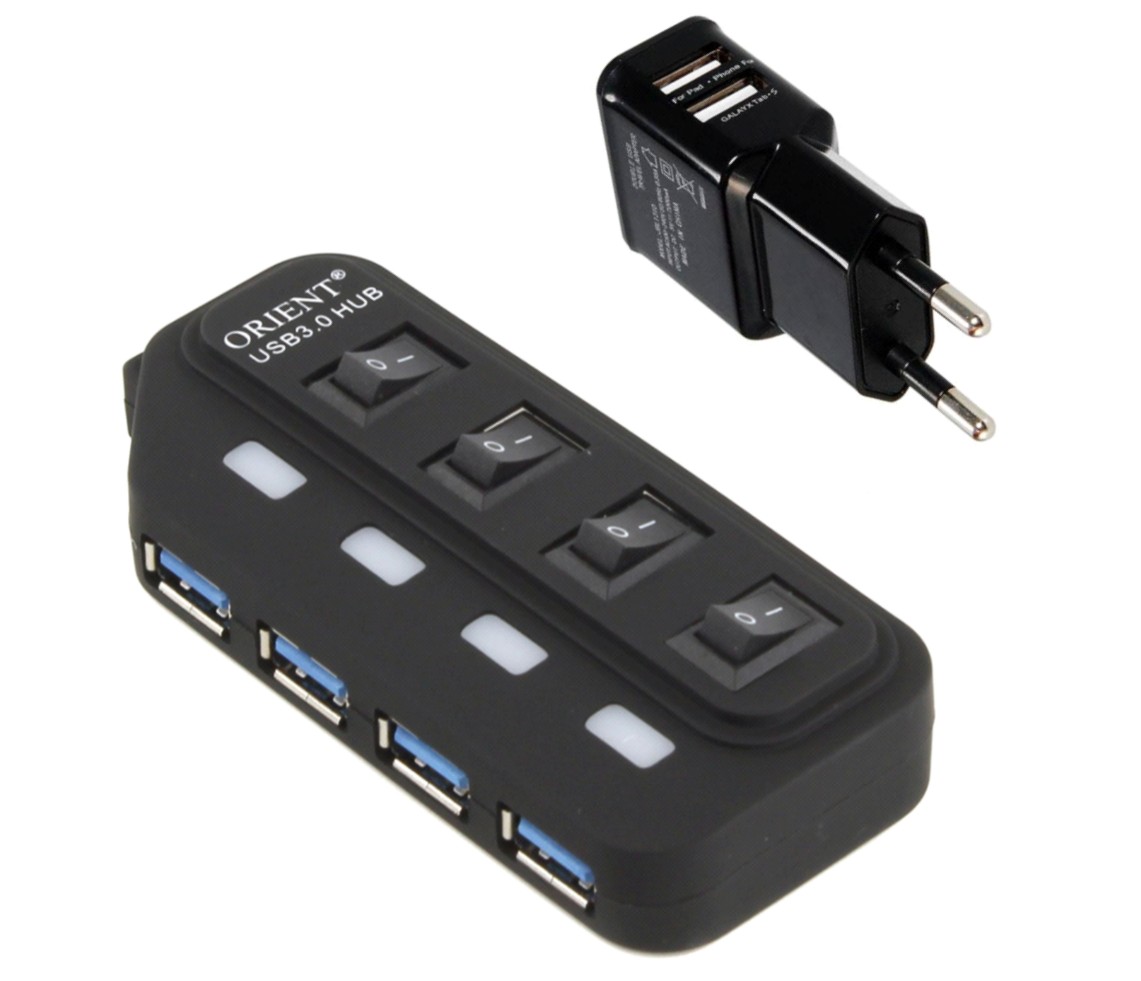 USB  ()  4  USB 3.0 ORIENT BC-306PS,   2.1,  ,  - 